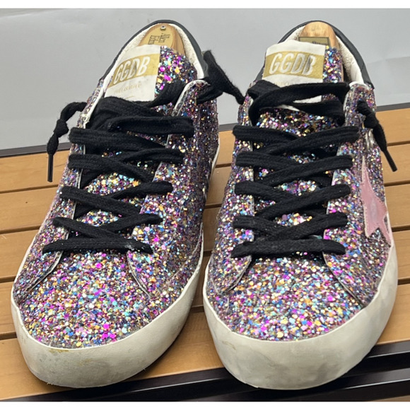 Golden Goose Super-Star Low Top Multi color Limited Edition Size 40 US 10 - Picture 3 of 16
